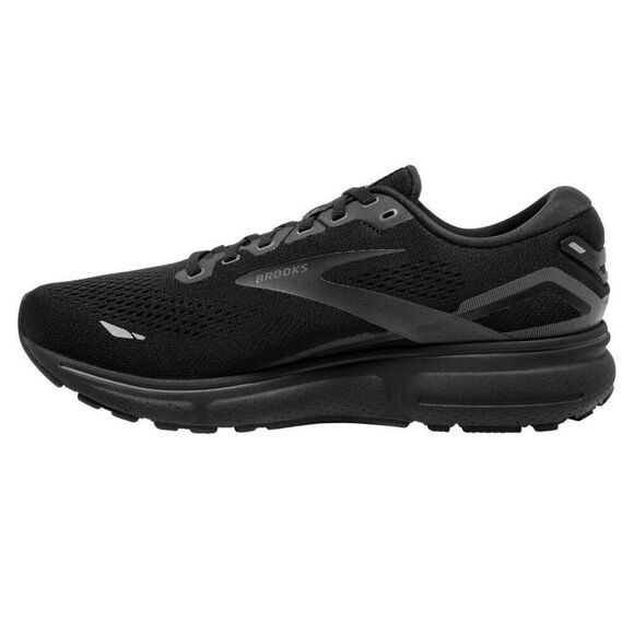 BROOKS WOMEN'S GHOST 15 NEUTRAL RUNNING SHOES BLACK BLACK EBONY 5.5 D WIDE - Picture 2 of 5